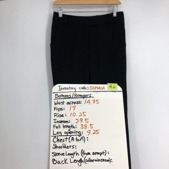 Anne Klein Black Hook and Zip close Flared leg Dress Pants size 2 - Picture 11 of 12